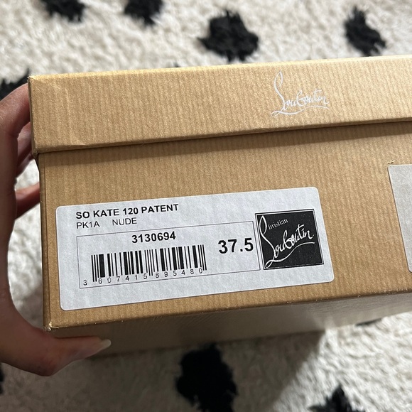 Christian Louboutin size 37.5 so Kate 120 patent nude stilettos new - Picture 15 of 15